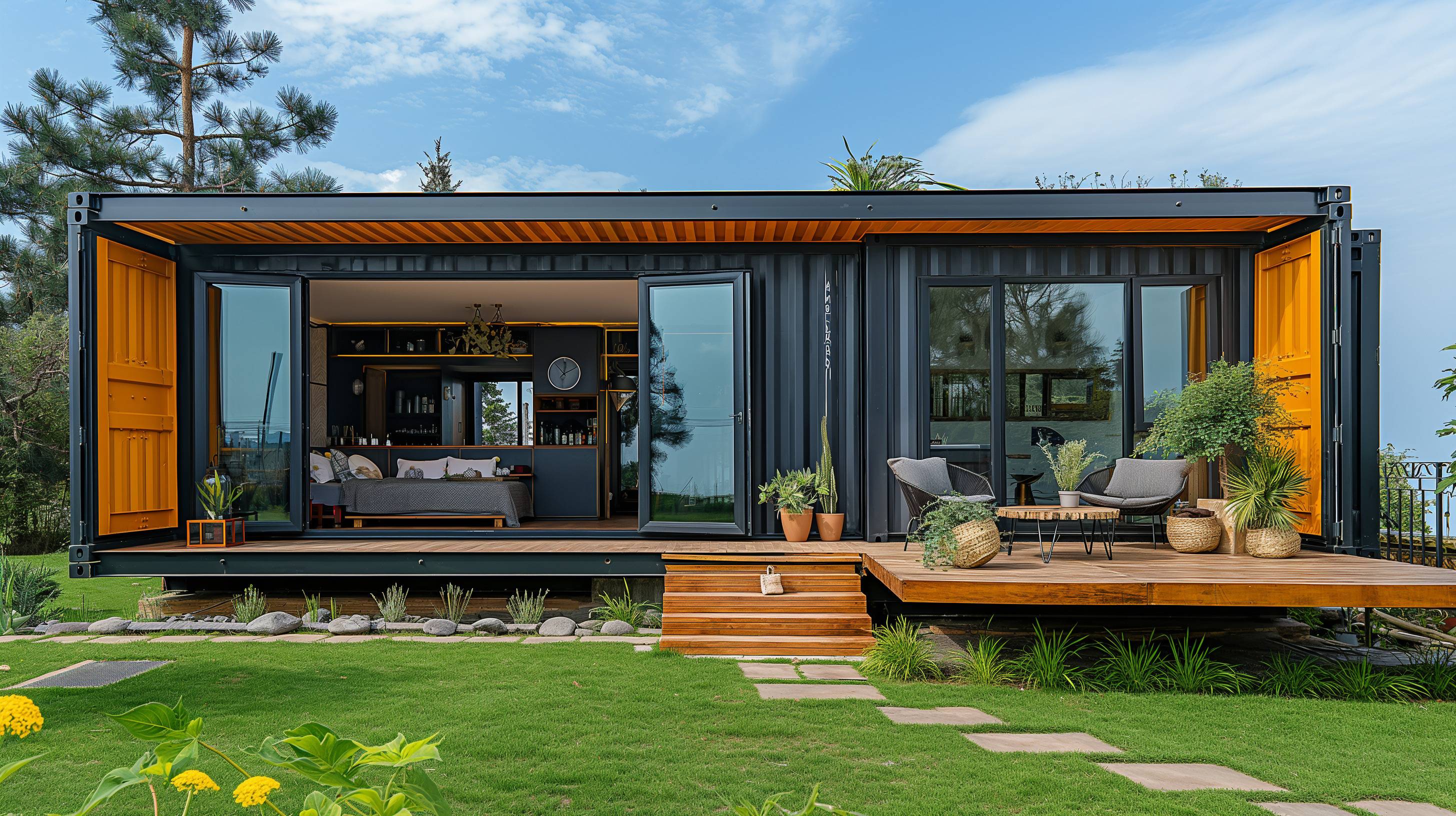 コンテナ建築の外観